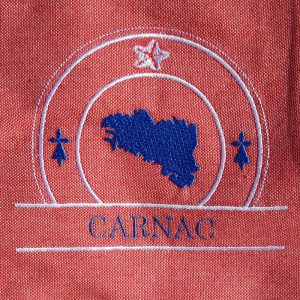 Fouta rouge motif bretagne carnac