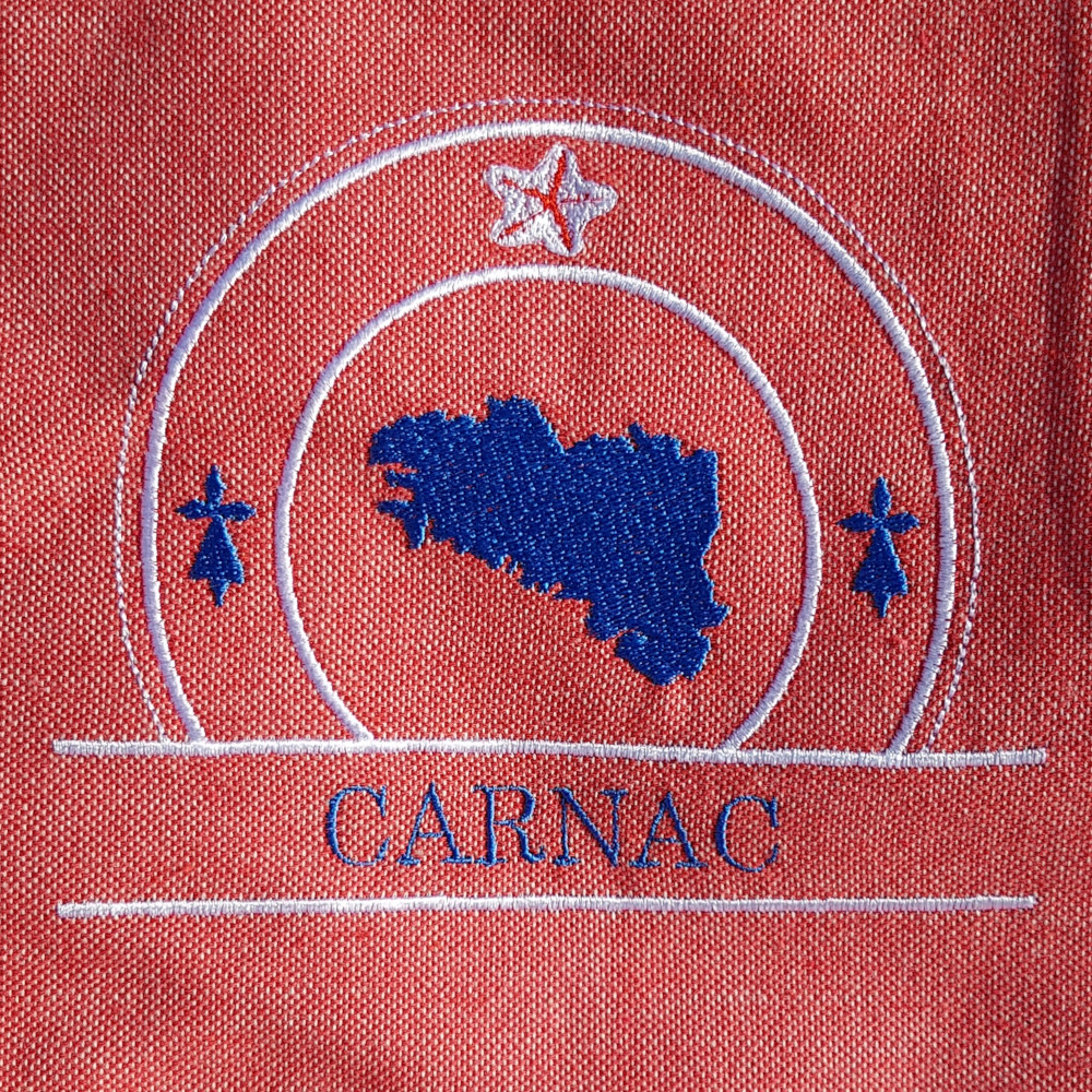 Fouta rouge motif bretagne carnac