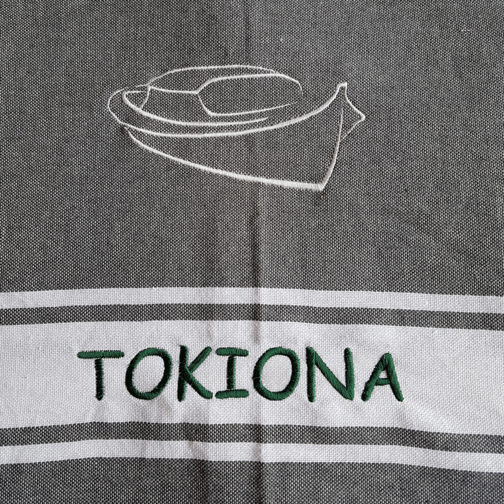 fouta motif pinasse bassin arcachon