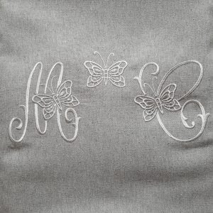 Monogramme sur fouta grand modele pour nappe