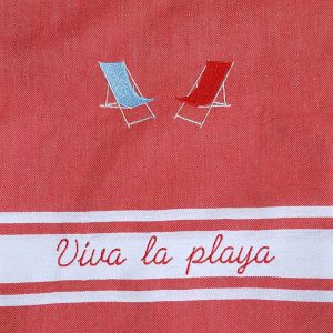 Fouta viva la playa motif transats