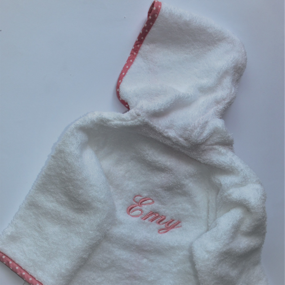 Peignoir enfant broderie prenom dos