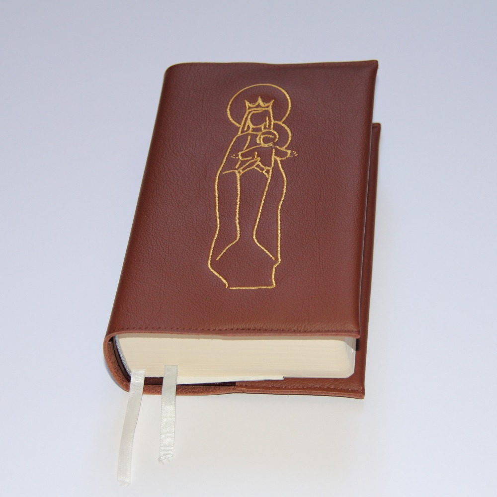 couverture en cuir pour bible, broderie personnalisée