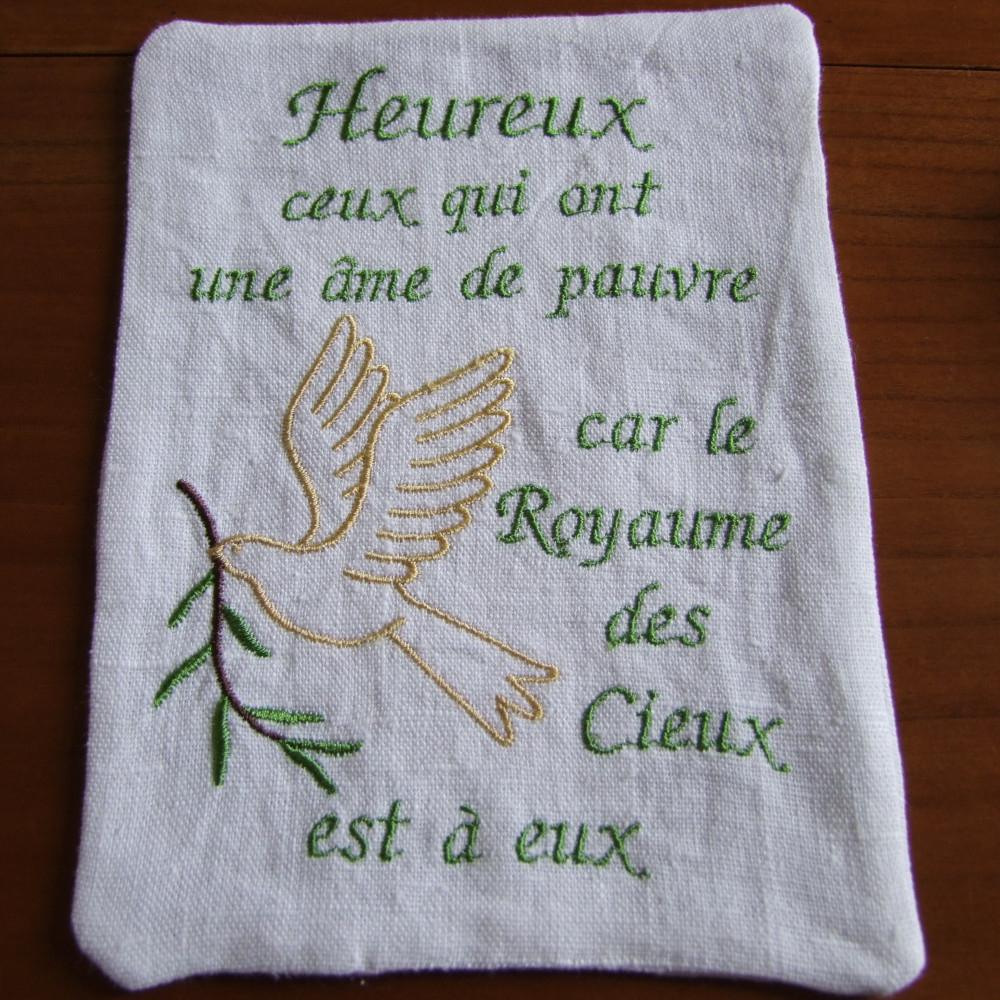 Béatitudes fiche brodée