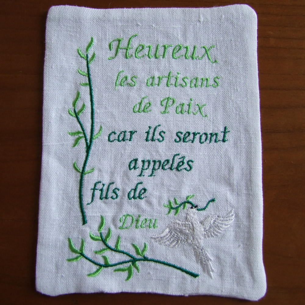 Béatitudes fiche brodée