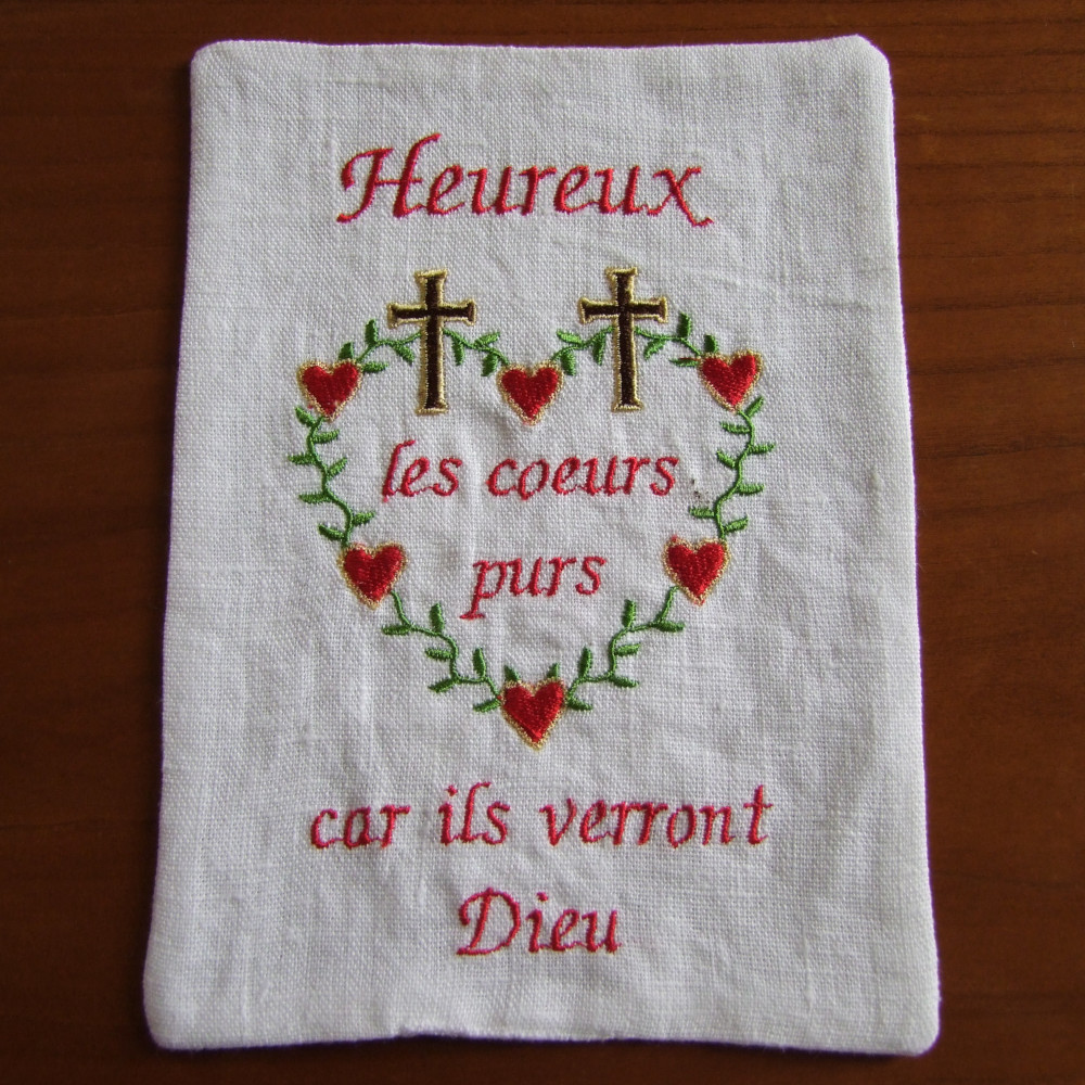 Béatitudes fiche brodée
