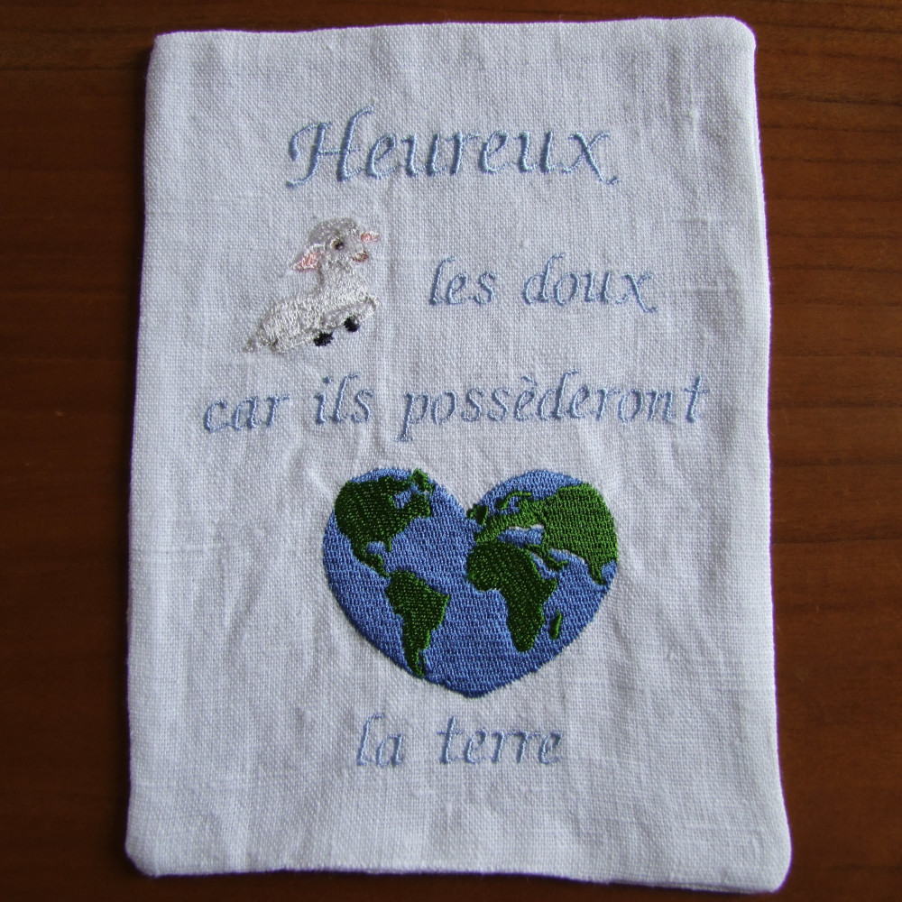 Béatitudes fiche brodée