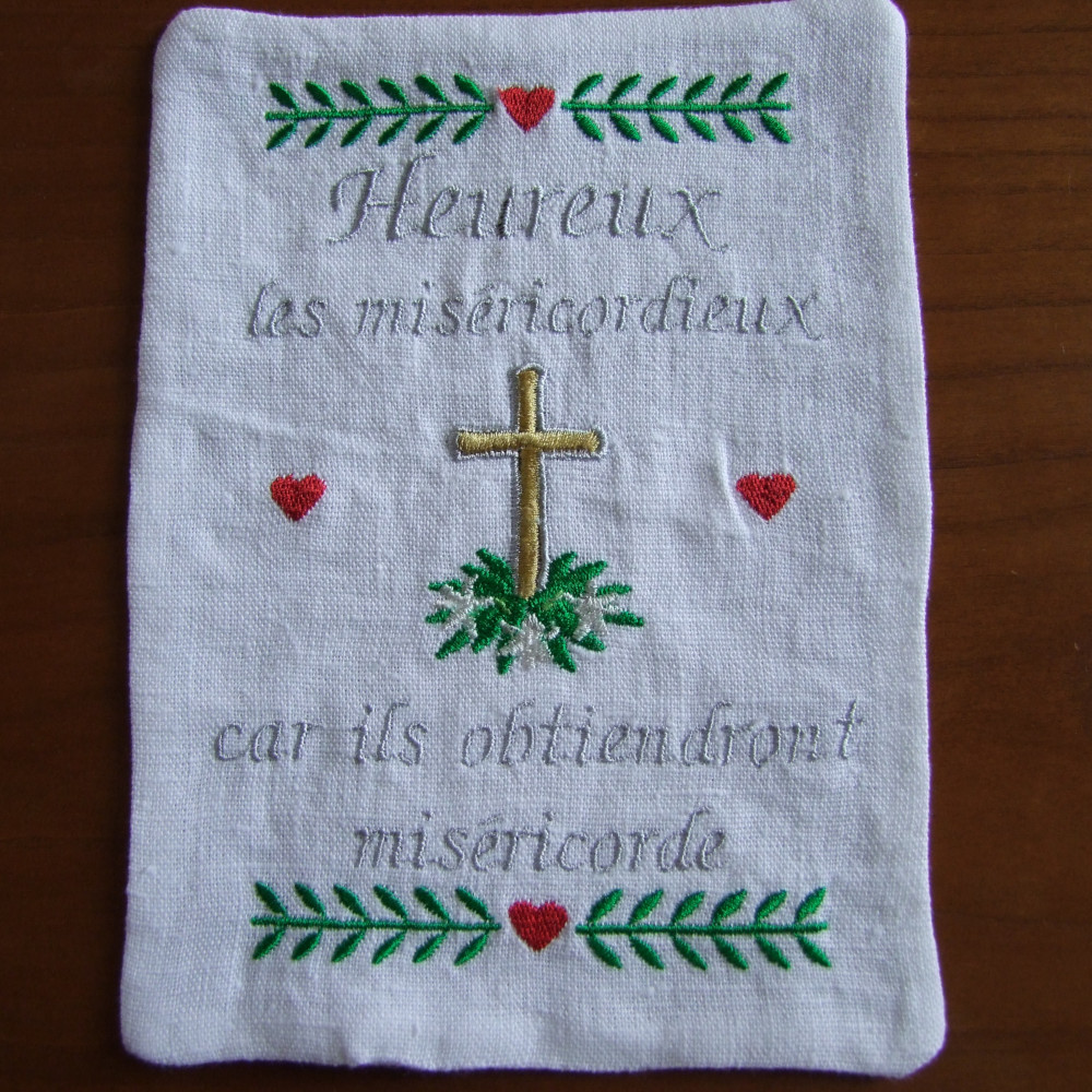Béatitudes fiche brodée