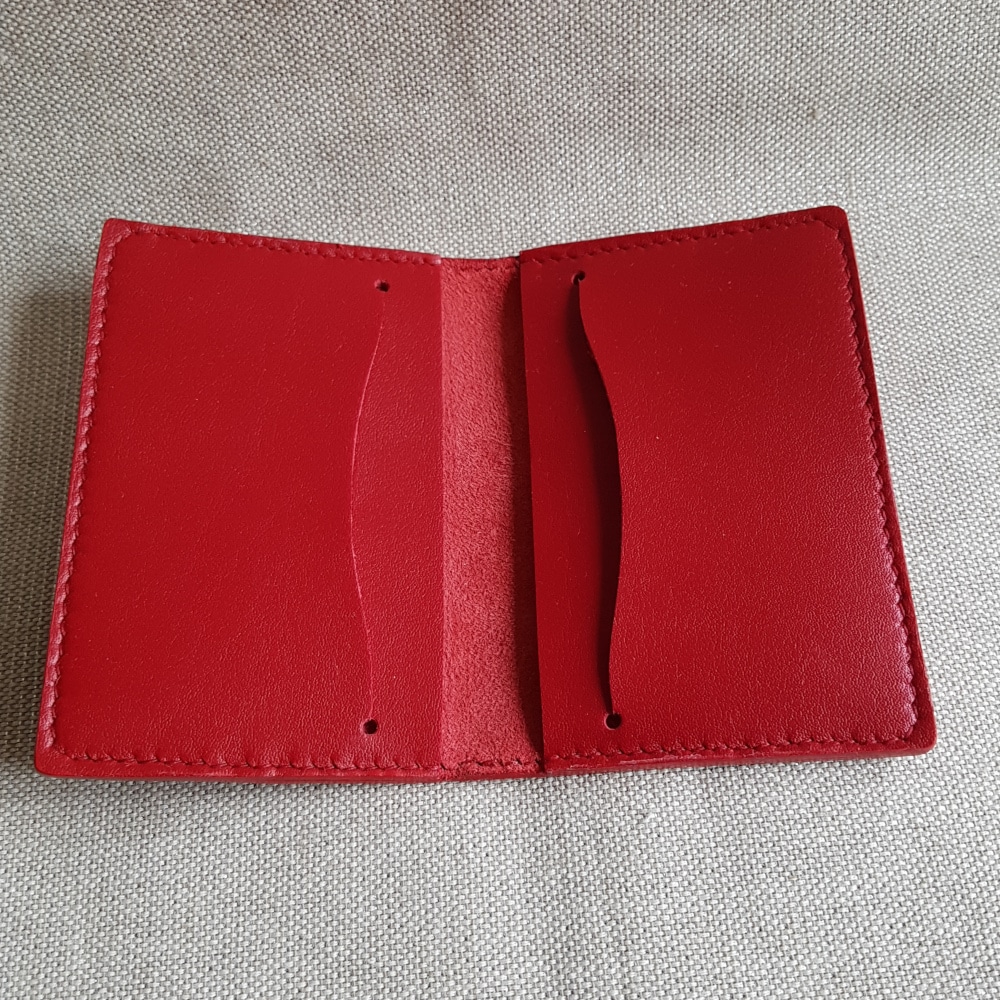 Porte cartes double en cuir