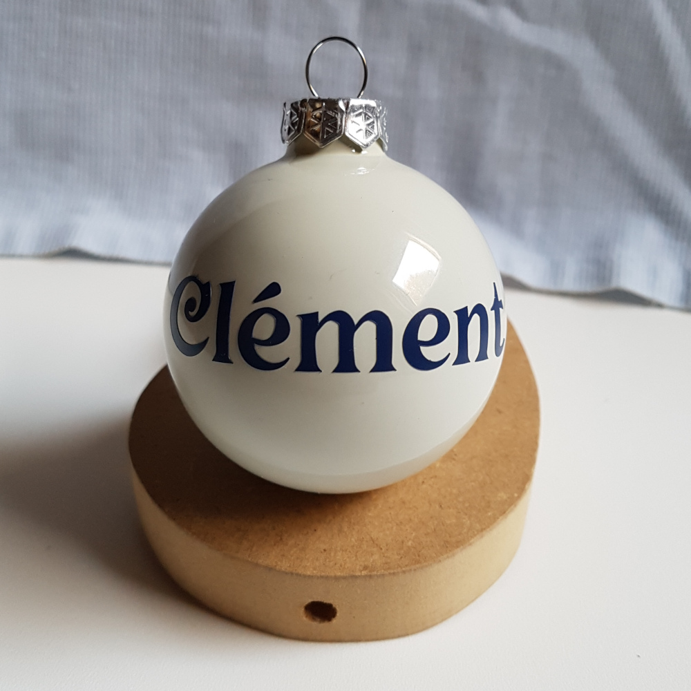Boule de Noël avec prénom