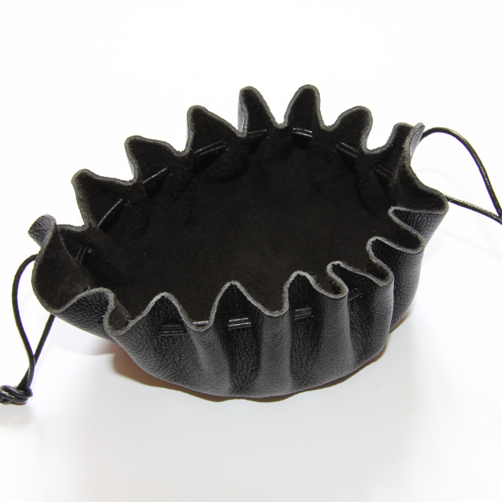 Bourse en cuir noir