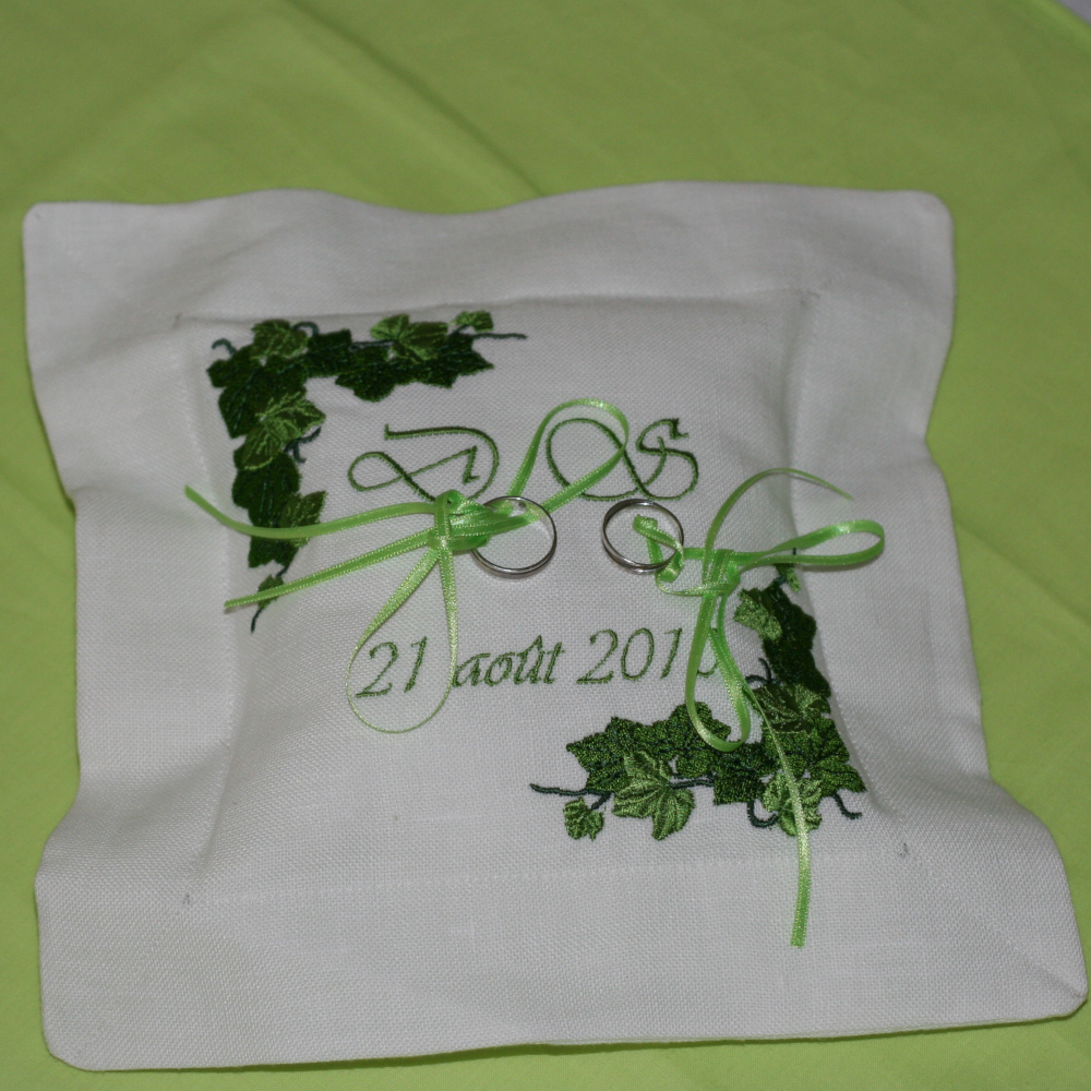 Coussin d'alliances motif lierrexx€