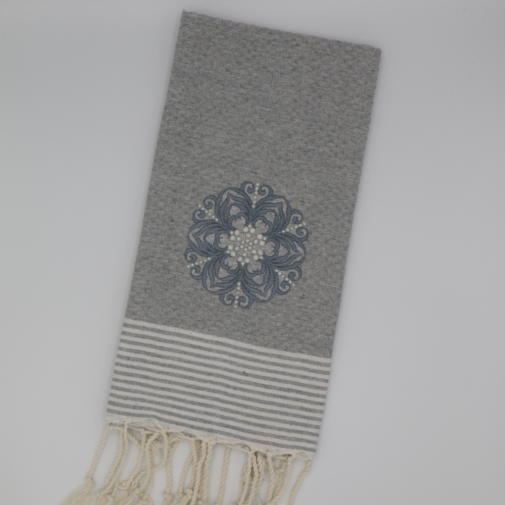 Fouta nid d'abeille personnalisée