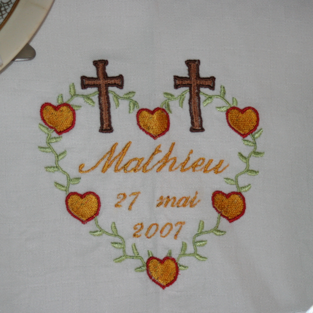 Nappe première communion Mathier