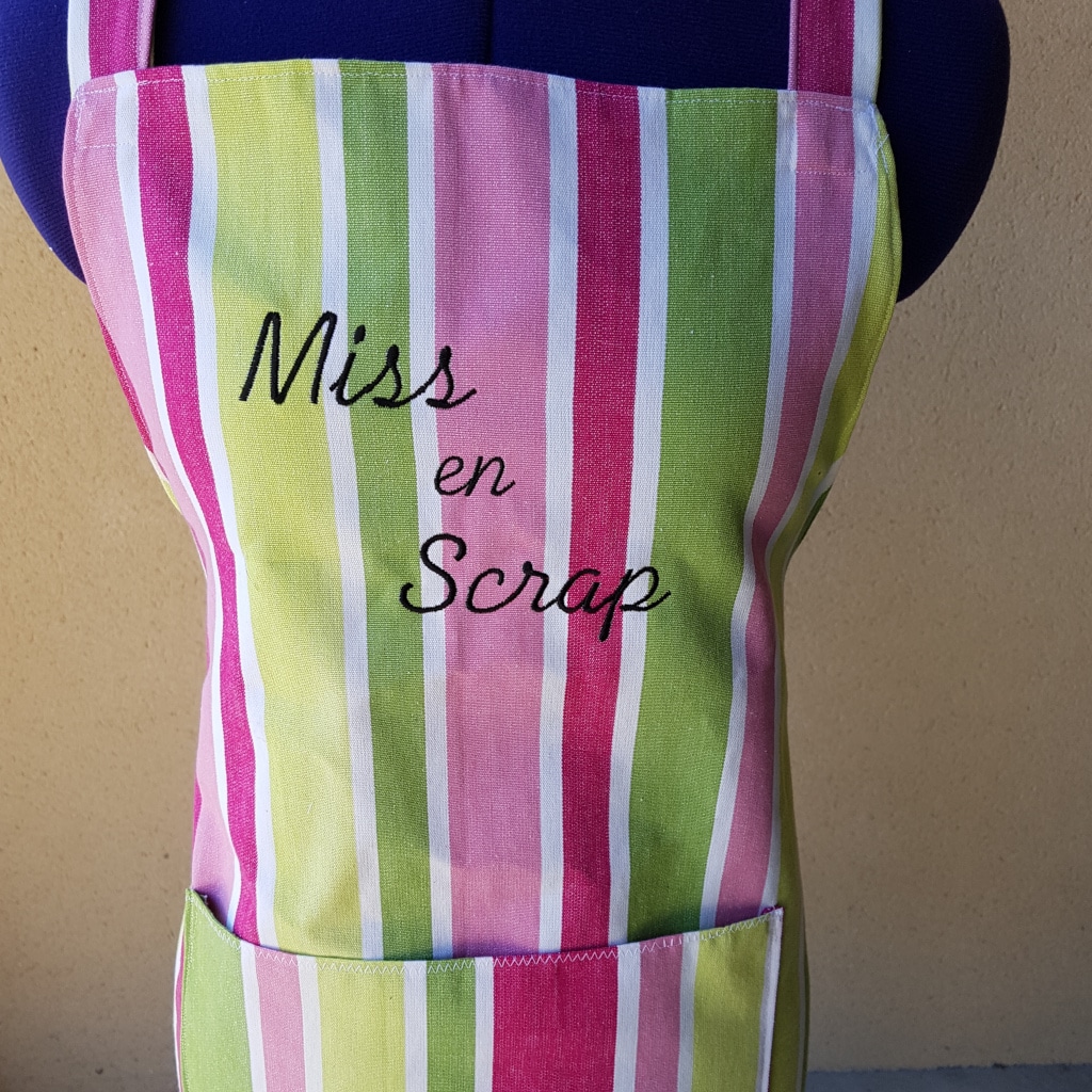 tablier en toile de coton avec logo association